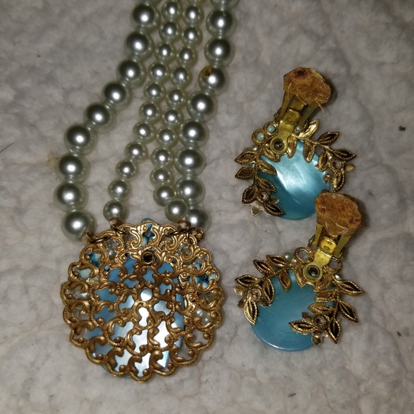 Vintage 1950's unsigned Parure Miriam Haskell Set - Picture 4 of 6